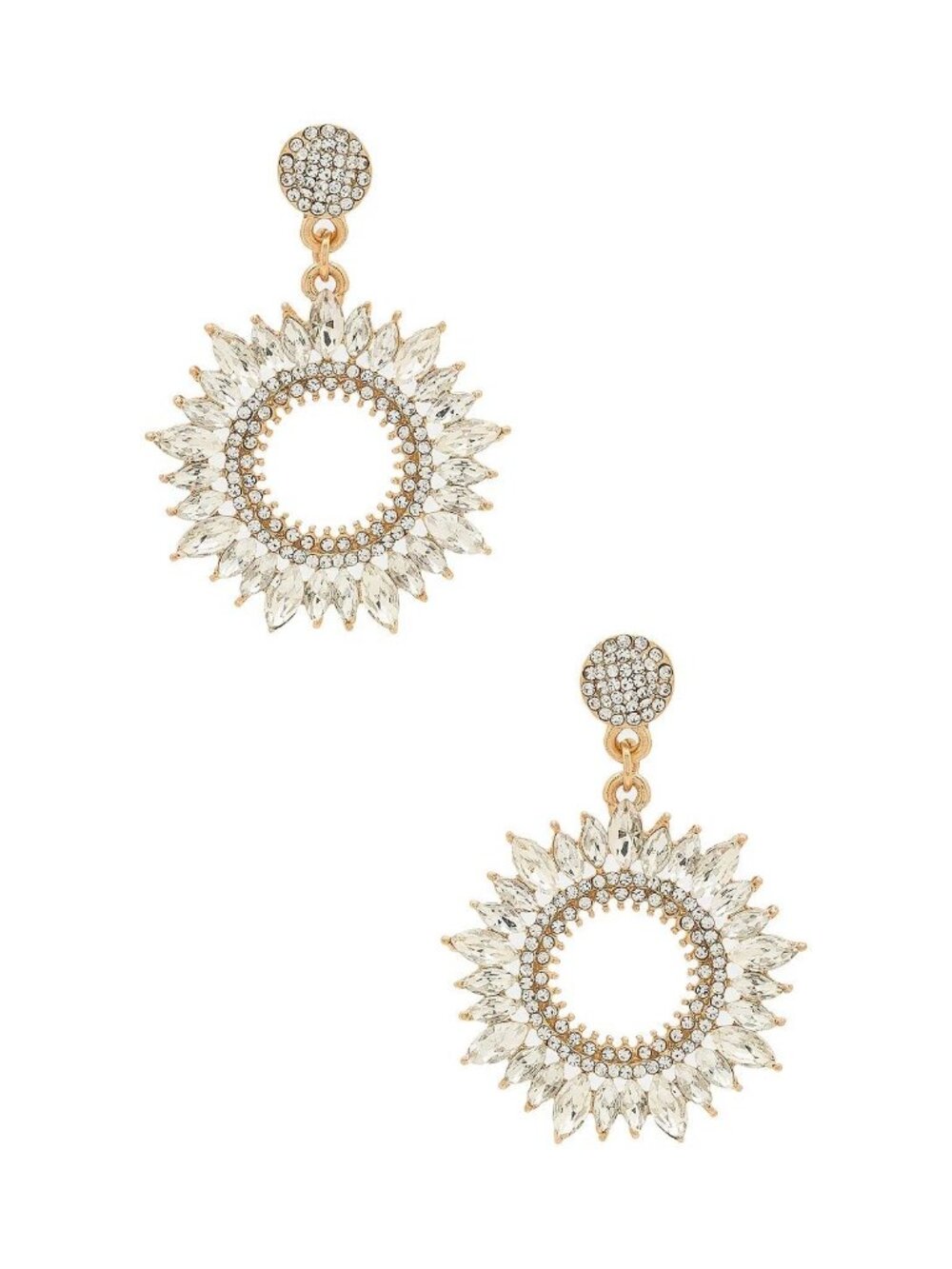 SHASHI Solar Earrings in Gold AS-IS